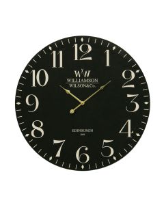 Henzo Round Classical Wooden Wall Clock In Black