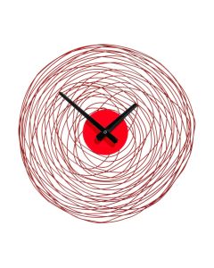 Veskeet Swirl Design Wall Clock In Red