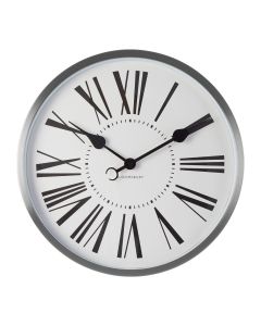 Baillie Round Traditional Accents Wall Clock In Chrome