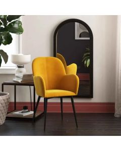 Franklin Velvet Accent Chair In Mustard Yellow