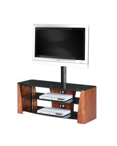 Cilen Wooden 3 Tier TV Stand With Shelves In Walnut