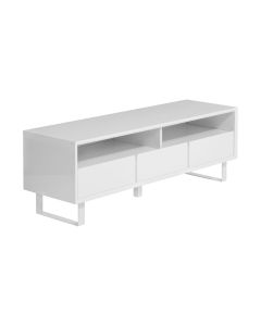 Mortiz Wooden TV Stand In White High Gloss With 3 Drawers