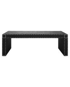 Sloane leather effect Coffee Table In Black