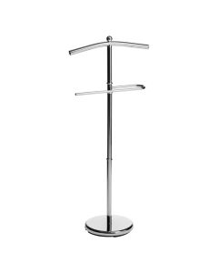 Darwin Metal Floor Standing Clothes Valet Stand In Chrome