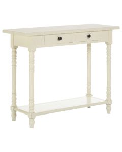Heritage Wooden Console Table With 2 Drawers In Antique White