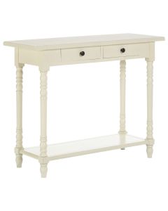 Heritage Wooden Console Table With 2 Drawers In Antique White