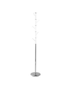 Falmouth Metal White Acrylic Hooks Coat Stand In Chrome