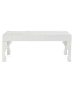 Luis Rectangular Coffee Table In White High Gloss