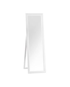 Urban Floor Standing Cheval Mirror In White Wooden Frame