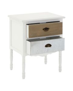 Weymouth Wooden Bedside Cabient In White With 2 Drawers