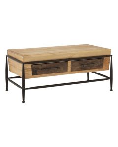 Neasden Wooden Coffee Table With 2 Drawers In Natural