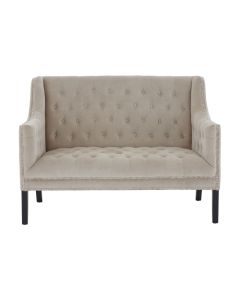 Regents Park Velvet 2 Seat Sofa In Light Camel