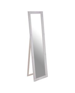 Elizabeth Floor Standing Dressing Mirror In White Wooden Frame