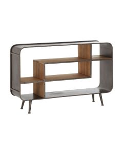 Trinity Industrial Shelving Unit With Black Metal Frame