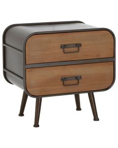 Trinity Fir Wood Bedside Cabinet With 2 Drawers