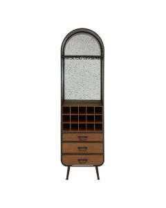 Trinity Wooden Drinks Cabinet With 3 Drawers In Natural