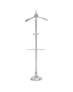 Galway Aluminium Floorstanding Clothes Valet Stand In Polished Aluminium