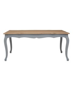 Henley Rectangular Wooden Dining Table In Antique Grey