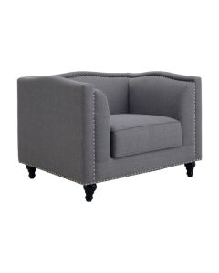 Fresnillo Fabric Upholstered Armchair In Grey