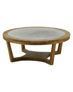 Mardeka Round Wooden Coffee Table In Natural