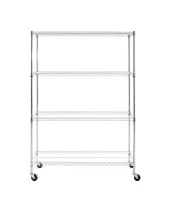 Frankfurt Carbon Steel 4 Tier Kitchen Shelving Unit In Chrome