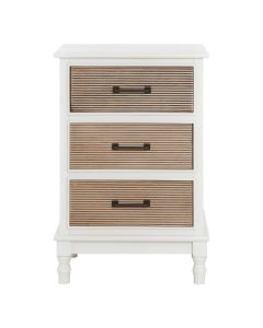 Heritage Wooden Chest Of 3 Drawers In Pearl White