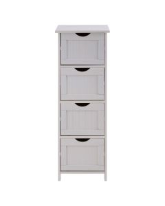 Portern Wooden Bathroom Chest Of 4 Drawers In White