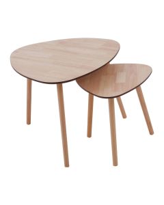 Rostok Wooden Set Of 2 Side Tables In Natural