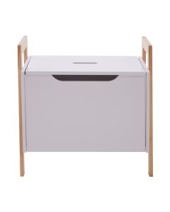 Rostok Wooden Storage Cabinet In White And Natural