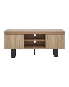 Oakton Wooden TV Stand In Natural With 2 Doors And 1 Shelf