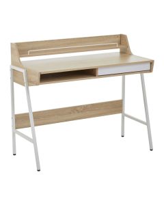 Bradbury Wooden Computer Desk With 1 Drawer In Natural Oak