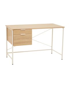 Bradbury Wooden Computer Desk With 2 Drawers In Natural Oak