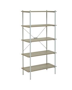 Bradbury Wooden 5 Tier Shelving Unit In Natural Oak