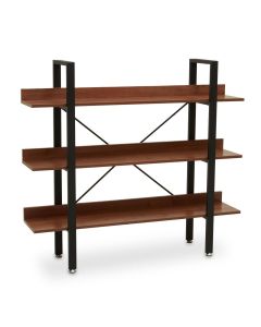 Laxton 3 Tier Wooden Shelving Unit In Red Pomelo