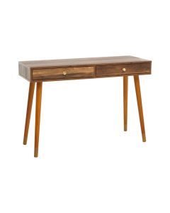 Frida Wooden Console Table In Wood Veneering Effect With 2 Drawers