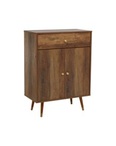 Filey Wooden Sideboard In Brown With 2 Doors And 1 Drawer