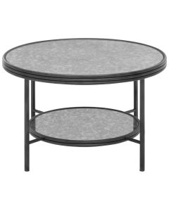 Xania Antique Mirrored Glass Coffee Table In Monochrome Hues