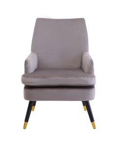 Loretta Velvet Armchair In Mink