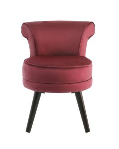 Loretta Velvet Kids Bedroom Chair In Wine