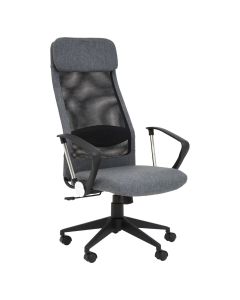 Brent Mesh And Fabric Home And Office Chair In Black And Grey