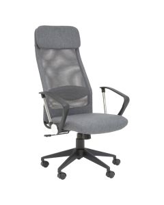 Brent Mesh And Fabric Home And Office Chair In Grey