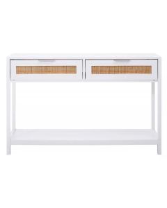Sherman Wooden Console Table With 2 Drawers In White