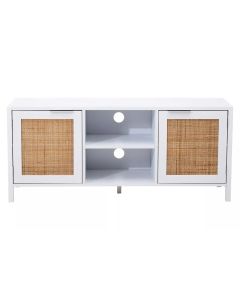 Sherman Wooden TV Stand With 2 Doors In White