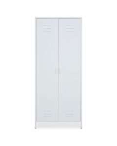 Academy Metal Wardrobe In White With 2 Doors