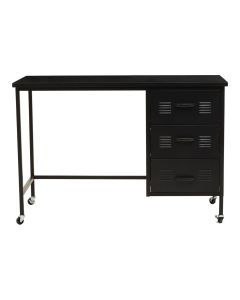 Academy Metal Desk With 3 Drawers In Black