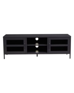 Acier Cold Rolled Metal TV Stand In Grey With 2 Doors