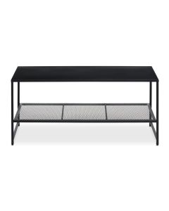 Acero Rectangular Metal Coffee Table In Black