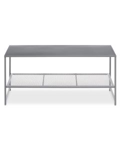 Acero Rectangular Metal Coffee Table In Grey
