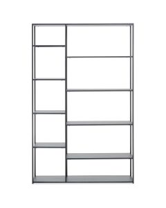 Acero Tall Metal Multi Shelving Unit In Grey