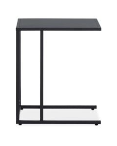 Acero Rectangular Metal Side Table In Black